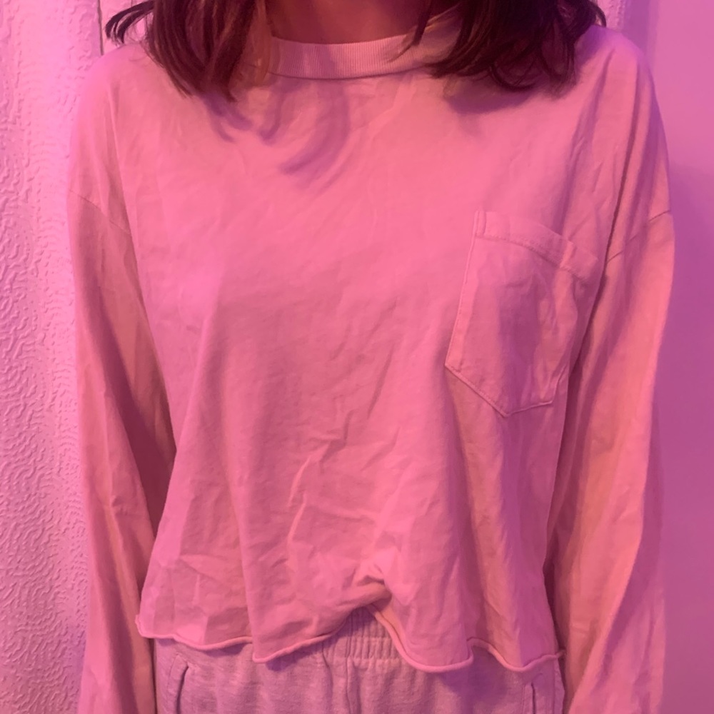 LIGHT PINK BRANDY MELVILLE COMFY LONGSLEEVE